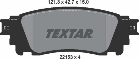 Textar 2215301 - Kit pastiglie freno, Freno a disco autozon.pro