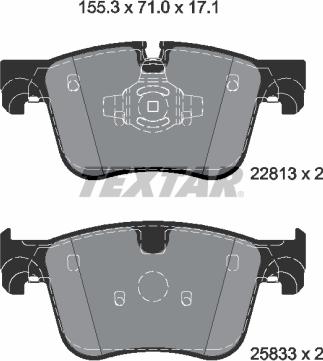 Textar 2281301 - Kit pastiglie freno, Freno a disco autozon.pro