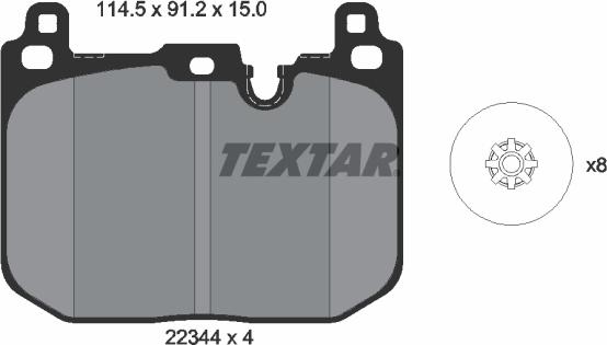 Textar 2234401 - Kit pastiglie freno, Freno a disco autozon.pro