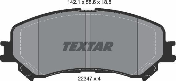 Textar 2234701 - Kit pastiglie freno, Freno a disco autozon.pro