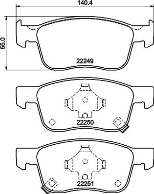 Textar 2224901 - Kit pastiglie freno, Freno a disco autozon.pro