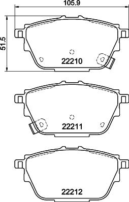 Textar 2221001 - Kit pastiglie freno, Freno a disco autozon.pro