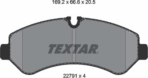 Textar 2279101 - Kit pastiglie freno, Freno a disco autozon.pro