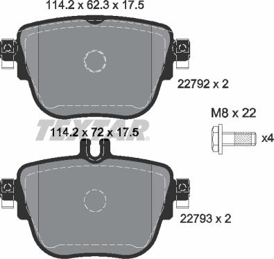 Textar 2279201 - Kit pastiglie freno, Freno a disco autozon.pro