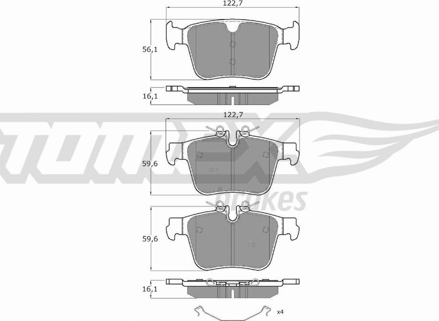 TOMEX brakes TX 60-40 - Kit pastiglie freno, Freno a disco autozon.pro