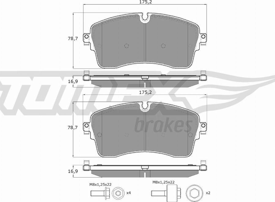 TOMEX brakes TX 60-55 - Kit pastiglie freno, Freno a disco autozon.pro