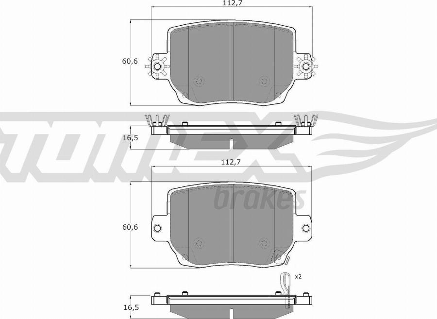 TOMEX brakes TX 60-58 - Kit pastiglie freno, Freno a disco autozon.pro