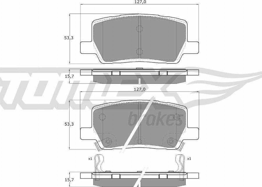 TOMEX brakes TX 60-61 - Kit pastiglie freno, Freno a disco autozon.pro