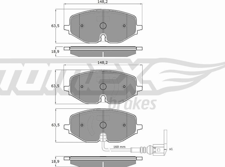 TOMEX brakes TX 60-09 - Kit pastiglie freno, Freno a disco autozon.pro