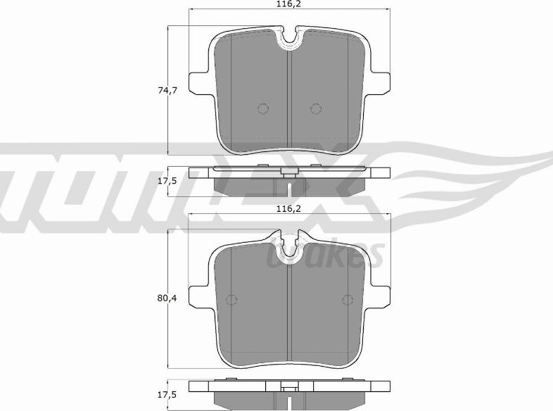 TOMEX brakes TX 60-07 - Kit pastiglie freno, Freno a disco autozon.pro