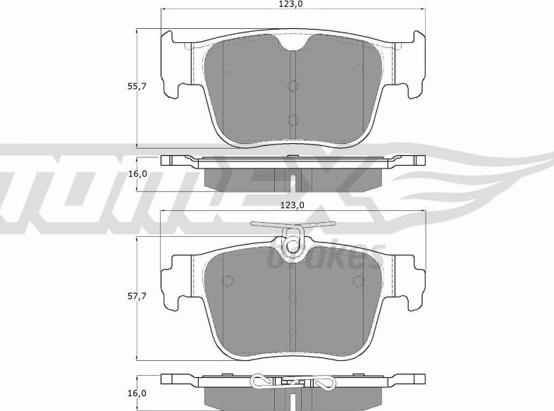 TOMEX brakes TX 60-10 - Kit pastiglie freno, Freno a disco autozon.pro