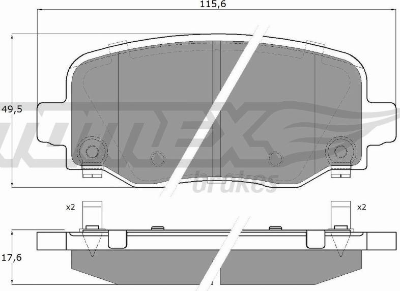 TOMEX brakes TX 60-12 - Kit pastiglie freno, Freno a disco autozon.pro