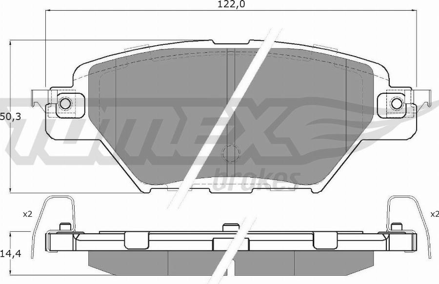 TOMEX brakes TX 60-39 - Kit pastiglie freno, Freno a disco autozon.pro