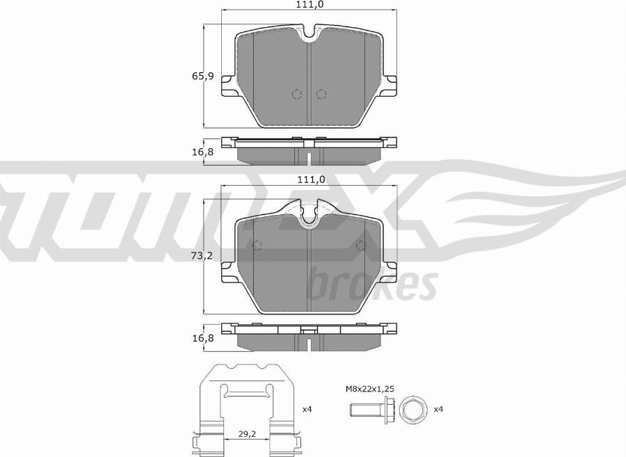 TOMEX brakes TX 60-36 - Kit pastiglie freno, Freno a disco autozon.pro