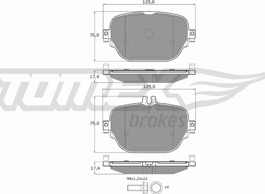 TOMEX brakes TX 60-33 - Kit pastiglie freno, Freno a disco autozon.pro