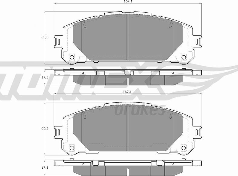 TOMEX brakes TX 60-20 - Kit pastiglie freno, Freno a disco autozon.pro