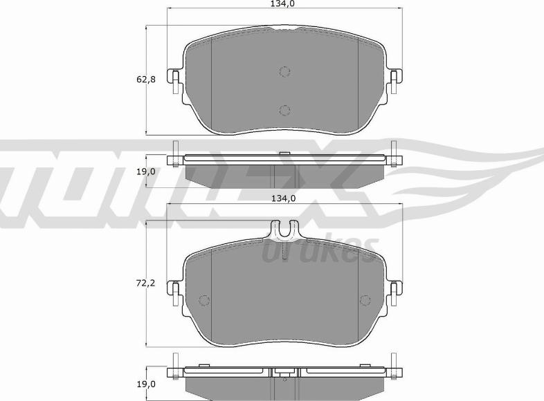 TOMEX brakes TX 19-90 - Kit pastiglie freno, Freno a disco autozon.pro