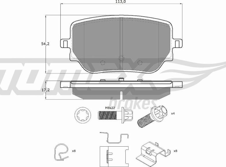 TOMEX brakes TX 19-49 - Kit pastiglie freno, Freno a disco autozon.pro