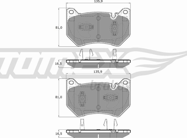 TOMEX brakes TX 19-431 - Kit pastiglie freno, Freno a disco autozon.pro