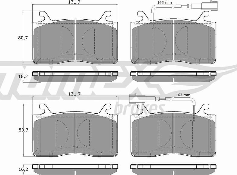 TOMEX brakes TX 19-42 - Kit pastiglie freno, Freno a disco autozon.pro