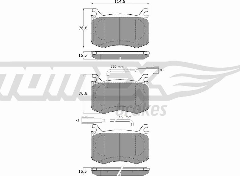 TOMEX brakes TX 19-56 - Kit pastiglie freno, Freno a disco autozon.pro