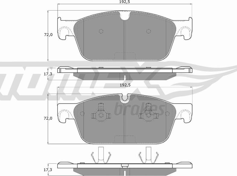 TOMEX brakes TX 19-50 - Kit pastiglie freno, Freno a disco autozon.pro