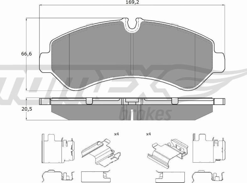 TOMEX brakes TX 19-52 - Kit pastiglie freno, Freno a disco autozon.pro