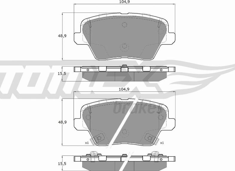 TOMEX brakes TX 19-62 - Kit pastiglie freno, Freno a disco autozon.pro