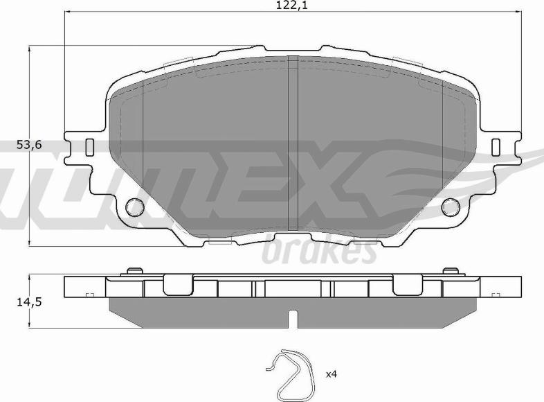 TOMEX brakes TX 19-04 - Kit pastiglie freno, Freno a disco autozon.pro