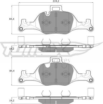 TOMEX brakes TX 19-08 - Kit pastiglie freno, Freno a disco autozon.pro