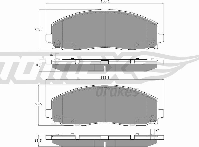 TOMEX brakes TX 19-19 - Kit pastiglie freno, Freno a disco autozon.pro