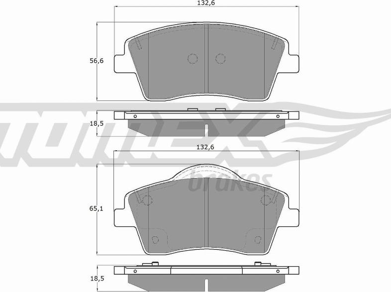 TOMEX brakes TX 19-15 - Kit pastiglie freno, Freno a disco autozon.pro