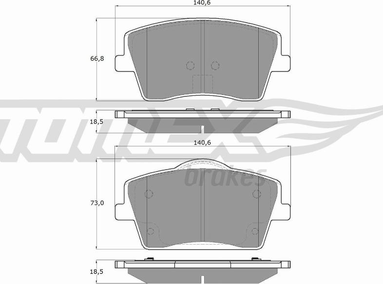 TOMEX brakes TX 19-16 - Kit pastiglie freno, Freno a disco autozon.pro