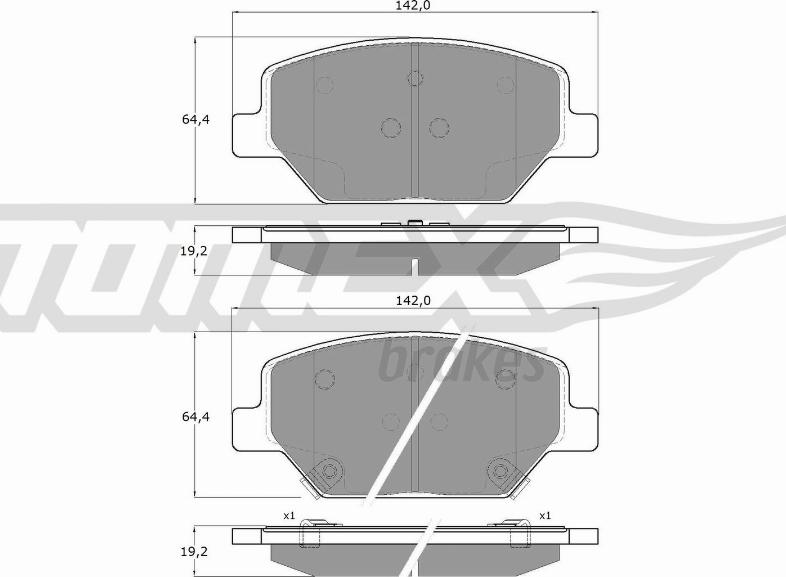 TOMEX brakes TX 19-10 - Kit pastiglie freno, Freno a disco autozon.pro