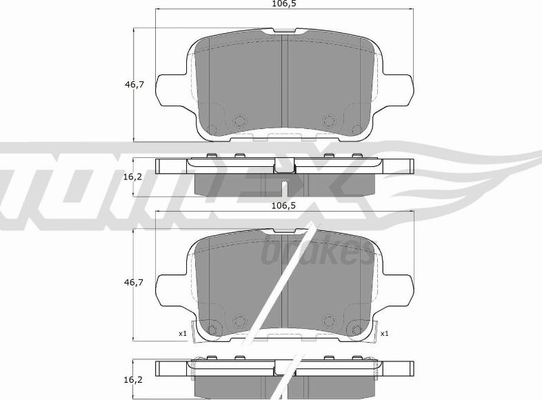 TOMEX brakes TX 19-11 - Kit pastiglie freno, Freno a disco autozon.pro