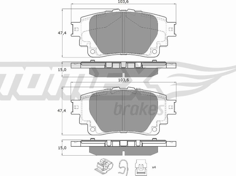 TOMEX brakes TX 19-81 - Kit pastiglie freno, Freno a disco autozon.pro