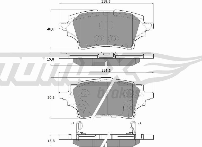 TOMEX brakes TX 19-83 - Kit pastiglie freno, Freno a disco autozon.pro