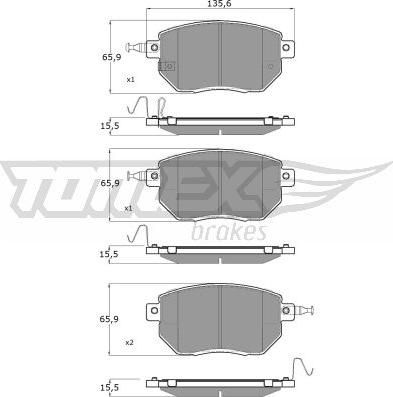 TOMEX brakes TX 19-39 - Kit pastiglie freno, Freno a disco autozon.pro