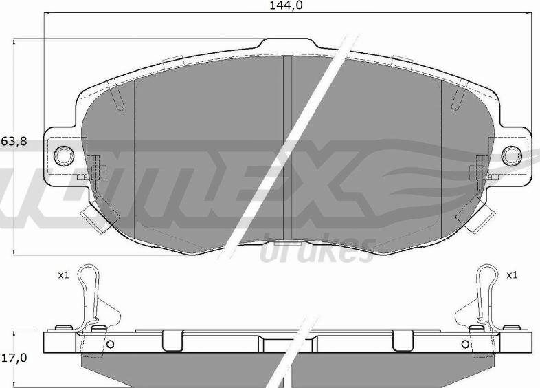 TOMEX brakes TX 19-34 - Kit pastiglie freno, Freno a disco autozon.pro