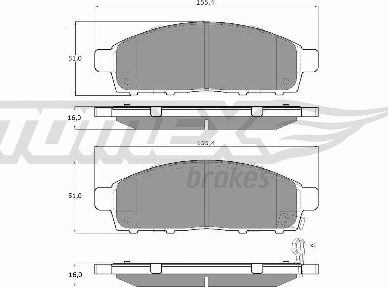 TOMEX brakes TX 19-31 - Kit pastiglie freno, Freno a disco autozon.pro