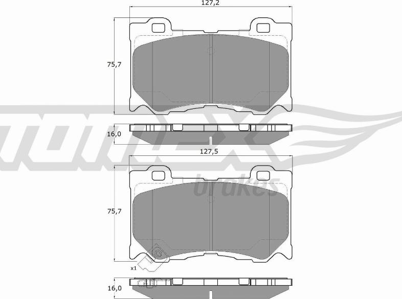 TOMEX brakes TX 19-38 - Kit pastiglie freno, Freno a disco autozon.pro