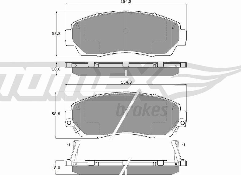 TOMEX brakes TX 19-33 - Kit pastiglie freno, Freno a disco autozon.pro