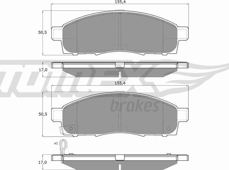 TOMEX brakes TX 19-37 - Kit pastiglie freno, Freno a disco autozon.pro