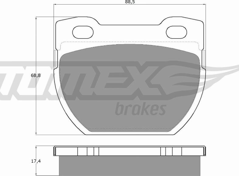 TOMEX brakes TX 19-25 - Kit pastiglie freno, Freno a disco autozon.pro