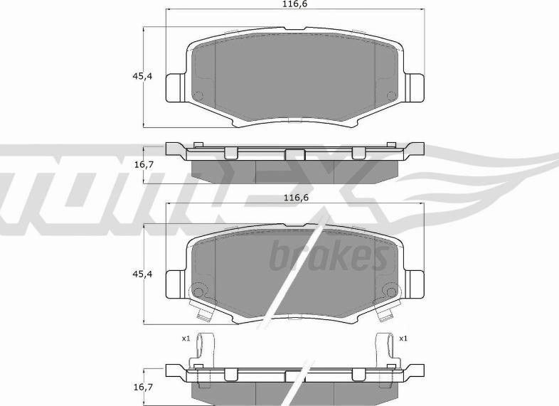 TOMEX brakes TX 19-21 - Kit pastiglie freno, Freno a disco autozon.pro