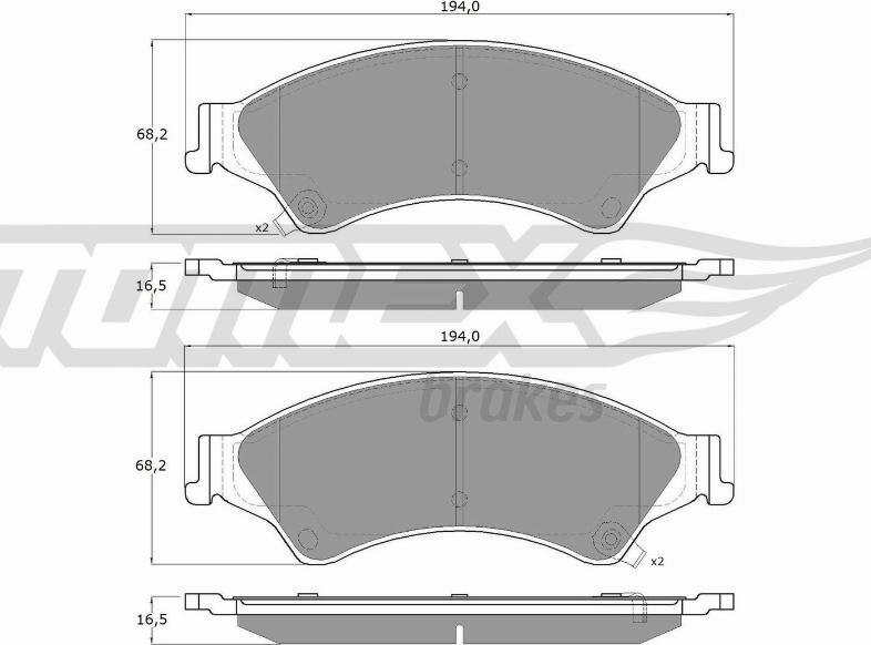 TOMEX brakes TX 19-22 - Kit pastiglie freno, Freno a disco autozon.pro