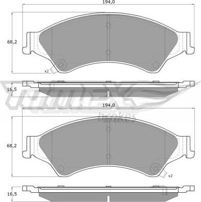 TOMEX brakes TX 19-22 - Kit pastiglie freno, Freno a disco autozon.pro