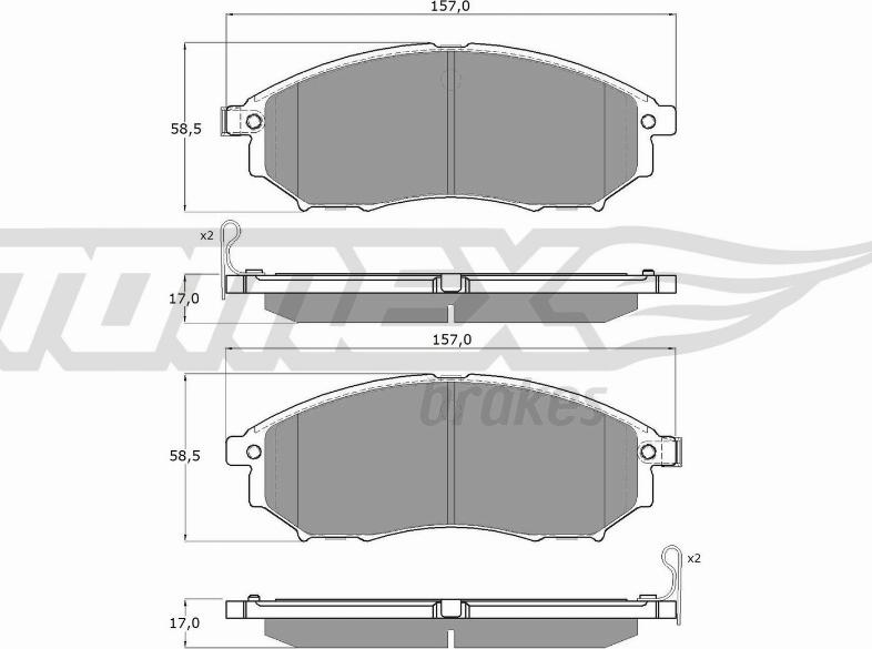 TOMEX brakes TX 19-27 - Kit pastiglie freno, Freno a disco autozon.pro