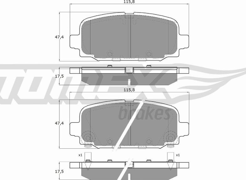 TOMEX brakes TX 19-79 - Kit pastiglie freno, Freno a disco autozon.pro