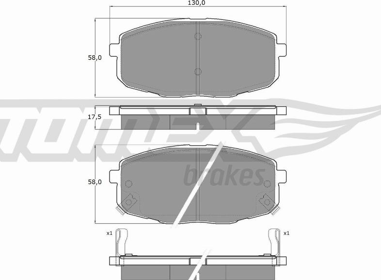 TOMEX brakes TX 14-99 - Kit pastiglie freno, Freno a disco autozon.pro